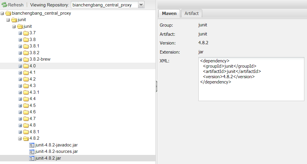 Nexus 搜索結(jié)果詳情