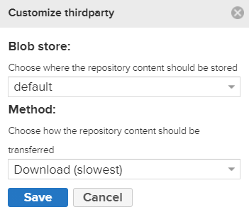 Nexus 倉庫自定義升級選項