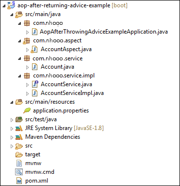 投擲建議后啟動Spring Boot AOP